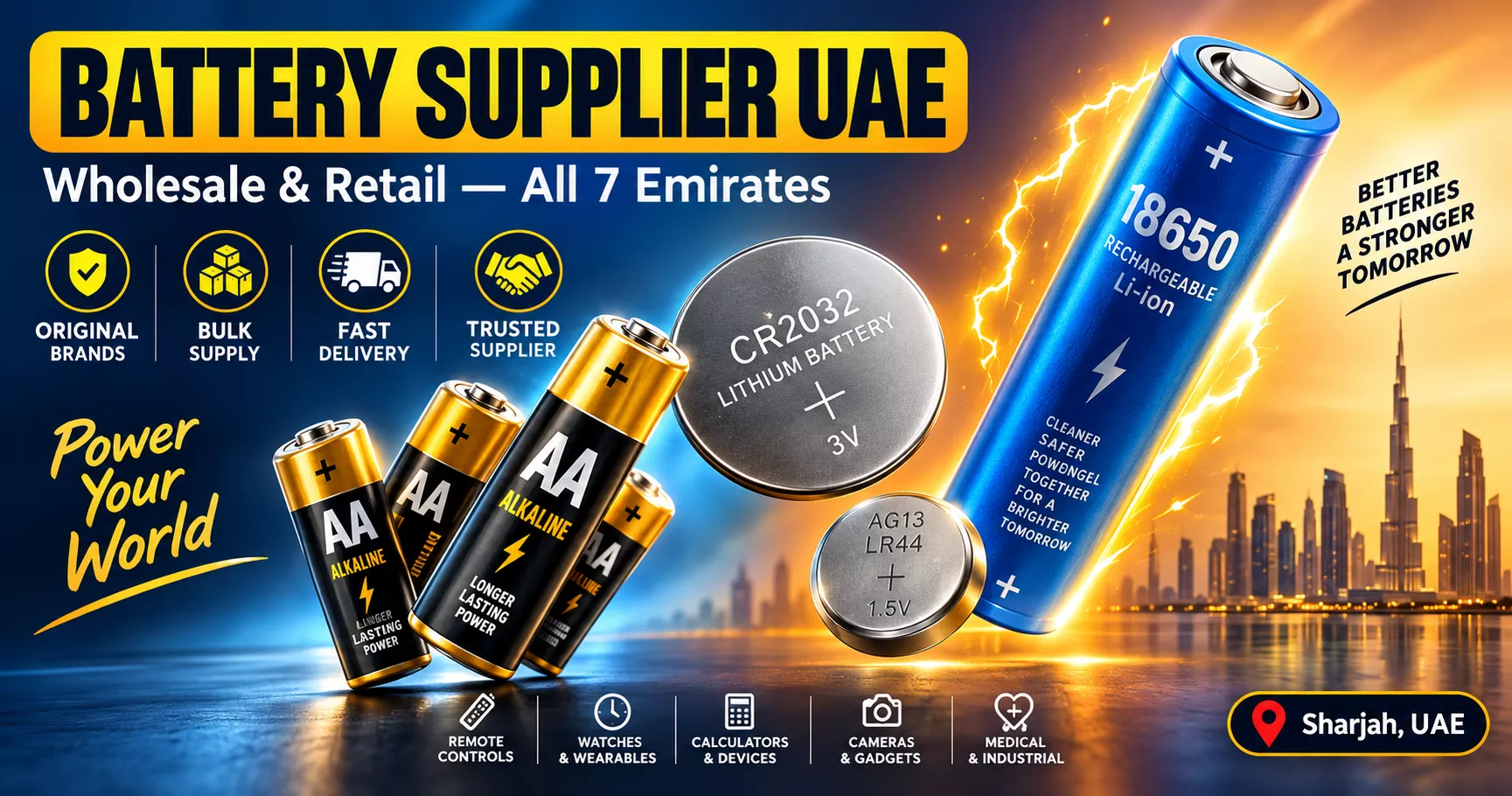 Battery Supplier UAE: Francell Battery — Wholesale & Retail Solutions